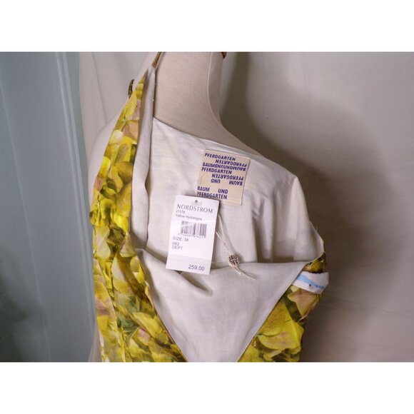 🆕BAUM UND PFERDGARTEN Abiella Spaghetti Strap Maxi Dress Yellow EU 38, US 8 - Picture 11 of 11